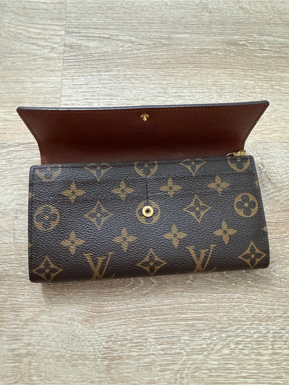 Louis Vuitton Monogram Canvas Long Wallet - Brown and Gold - Picture 12 of 12